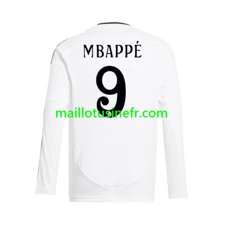 Maillot de Foot Real Madrid Kylian Mbappé 9 Domicile 2024-25 Manches Longues